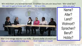 A1-A2-DTZ Deutschprüfung Sprechen Teil 1 Sich vorstellen