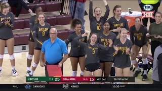 Baylor at Oklahoma Volleyball Highlights