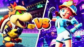 Mario Strikers Battle League - Bowser Jr  Vs Daisy (Hard CPU) Gameplay