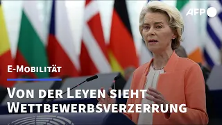 Von der Leyen will gegen billige Elektroautos aus China vorgehen | AFP