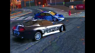 NFSMW Salty Rubber Lancer Evo VIII (Earl) VS Supra MkIV (Sal)