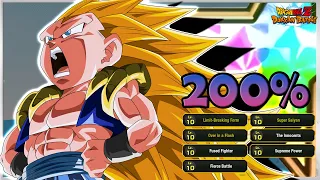 20 MILLION?! THE BEST EZA?! EZA INT SSJ3 GOTENKS MAX LINKS RAINBOW 200% SHOWCASE!  [Dokkan Battle]