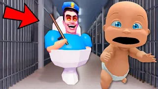 Baby Escapes SKIBIDI TOILET PRISON!