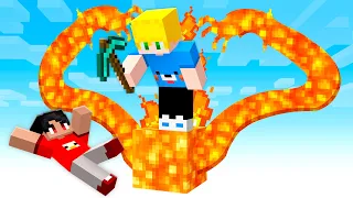 Sobrevivendo em UM BLOCO DE LAVA no Minecraft!