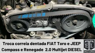 Troca correia dentada FIAT Toro e JEEP Compass e Renegade 2.0 Multijet DIESEL