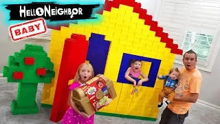 Baby Hello Neighbor in Real Life! Toy Scavenger Hunt for Ryan's World Abandoned Treasure Chest!