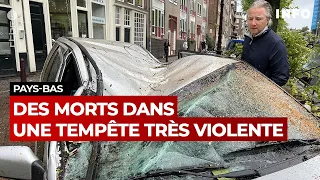 Pays-Bas : images de Poly, la plus violente tempête estivale jamais connue - RTBF Info