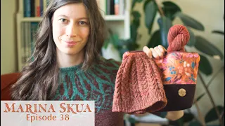 Marina Skua Podcast Ep 38 – Hibernating, baby knitting, designing cosy cables, and spinning scraps