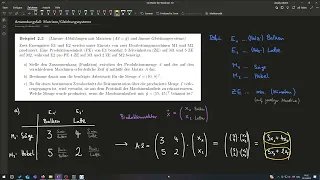Matrizen und Gleichungssysteme in der Wirtschaft & Produktionsplanung