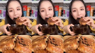 ASMR MUKBANG Deep-fried bread dipped in chocolate EATING SHOW|소리좋은 러가지 음식 먹방 모음이 팅쇼 리얼 사운드|大食い