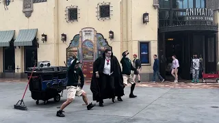 Street Sweep dance show with Dracula and other volunteers in Universal Studios Hollywood LA 05312023