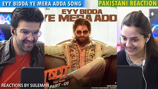 Pakistani Couple Reacts To Eyy Bidda Ye Mera Adda Lyrical | Pushpa Songs | Allu Arjun, Rashmika |DSP