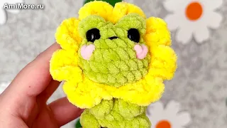 Амигуруми: схема Лягушка в цветочке | Игрушки вязаные крючком - Free crochet patterns.