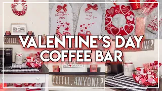 VALENTINE'S DAY HAUL 2020 | VALENTINES COFFEE BAR DECOR | DECORATE MY COFFEE BAR WITH ME