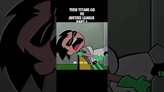 Teen titans go vs The justice league part 2 😂 #teentitansgo #justiceleague #dc #shorts