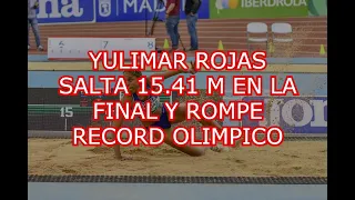 RECORD OLIMPICO: YULIMAR ROJAS ROMPE EL RECORD OLIMPICO EN LA FINAL DEL TRIPLE SALTO DE TOKYO