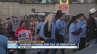 San Diego workers to strike for ‘Day of Disruption'