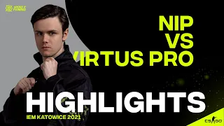 NINJAS IN PYJAMAS vs. VIRTUS.PRO - Highlights | IEM KATOWICE 2021 - GROUPS