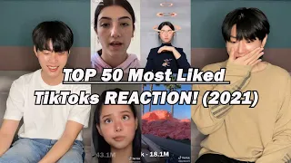 TOP 50 Most Liked TikToks of All Time 2021 Reaction by Korean