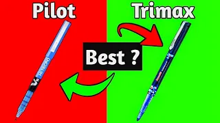 Pilot Vs Trimax ? Which is the best  pen ? #writingmania #bestrollerpen #trimax #pilotpen #essay