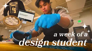 life of a design student 🎨📚 | graphic design, ux design, screen printing