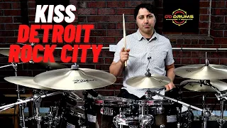 How to play KISS 'Detroit Rock City' on drums - Drum Lesson