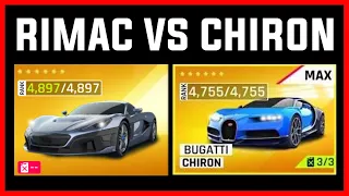 Asphalt 9 MAX Rimac C2 VS MAX Bugatti Chiron 🔥🔥