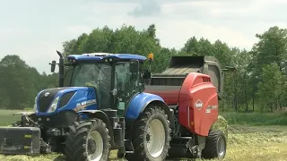 Prasowanie siana 2021 New Holland i Kuhn