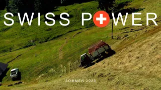 AEBI TP450 and John Deere, Hay Harvest in the Swiss Mountains 2023