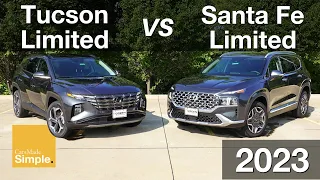 2023 Hyundai Tucson Limited vs Santa Fe Limited | Side by Side Vehicle Comparison!