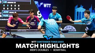 An Jaehyun/Lim Jonghoon vs Park Ganghyeon/Jang Woojin | MD SF | WTT Contender Tunis 2023