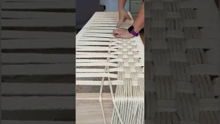 DIY Woven Bench