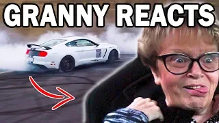 Grandma Does DONUTS In GT350R Racecar! (Hilarious Ride)