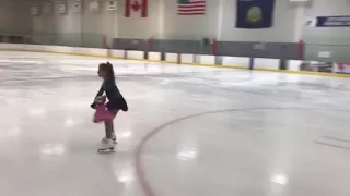 Adellese playing on the ice