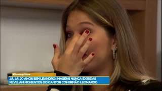 Lyandra, filha de Leandro, se emociona ao se recordar do pai