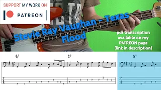 Stevie Ray Vaughan - Texas Flood (Bass cover with tabs)