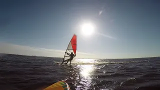 Windsurfing at Lauwersmeer, epic flat water