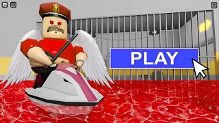 FLOODED HELL! 😱 Water Barry's Prison Run with GAME PASS! (Obby) Full Walkthrough #roblox #scaryobby