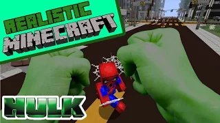 REALISTIC MINECRAFT - HULK VS SPIDERSTEVE [S:1 Ep.2] (Hulk's Point of View)