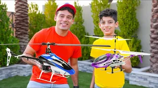 Јасон и Алекс нова играчка Хеликоптер поклон! | Забавни лет авионом!