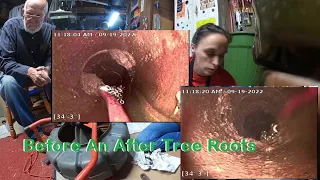 Clogged Drain #163 Remove 99% Of Tree Roots Out Of A Sewer Drain