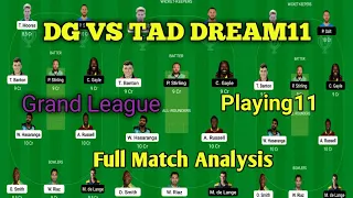 DG VS TAD Dream11 Team Prediction | DG VS TAD Abu Dhabi T10 Dream11 Team Today Match Prediction