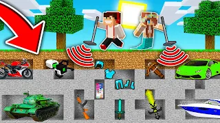 MINECRAFT ALE SZUKAM WYKRYWACZEM METALI NIESAMOWITYCH SKARBÓW?! GPLAY & LUMI