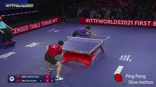 Lin Gaoyuan serve Slow motion