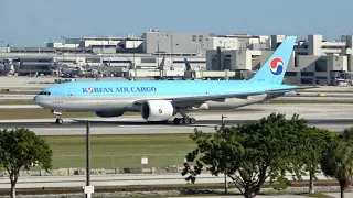 Planespotting in 4K at Miami Int’l Airport Part 2, Rwy 27/30 Movements from Car Park location