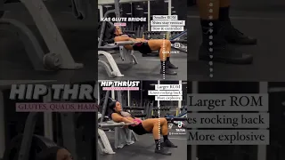 What’s the difference?🤔KAS GLUTE BRIDGE vs HIP THRUST