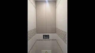Шкаф над инсталляцией в туалете