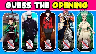 GUESS THE OPENING WITHOUT THE VOICE🔇🗣️ | ANIME OPENING QUIZ🎬🍥