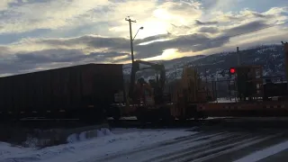 CN CWR train laying Rail north of Kamloops