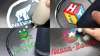 Entertainment Brand Logos Pancake Art - Nelvana, HIT, Jim Henson, Hanna Barbera